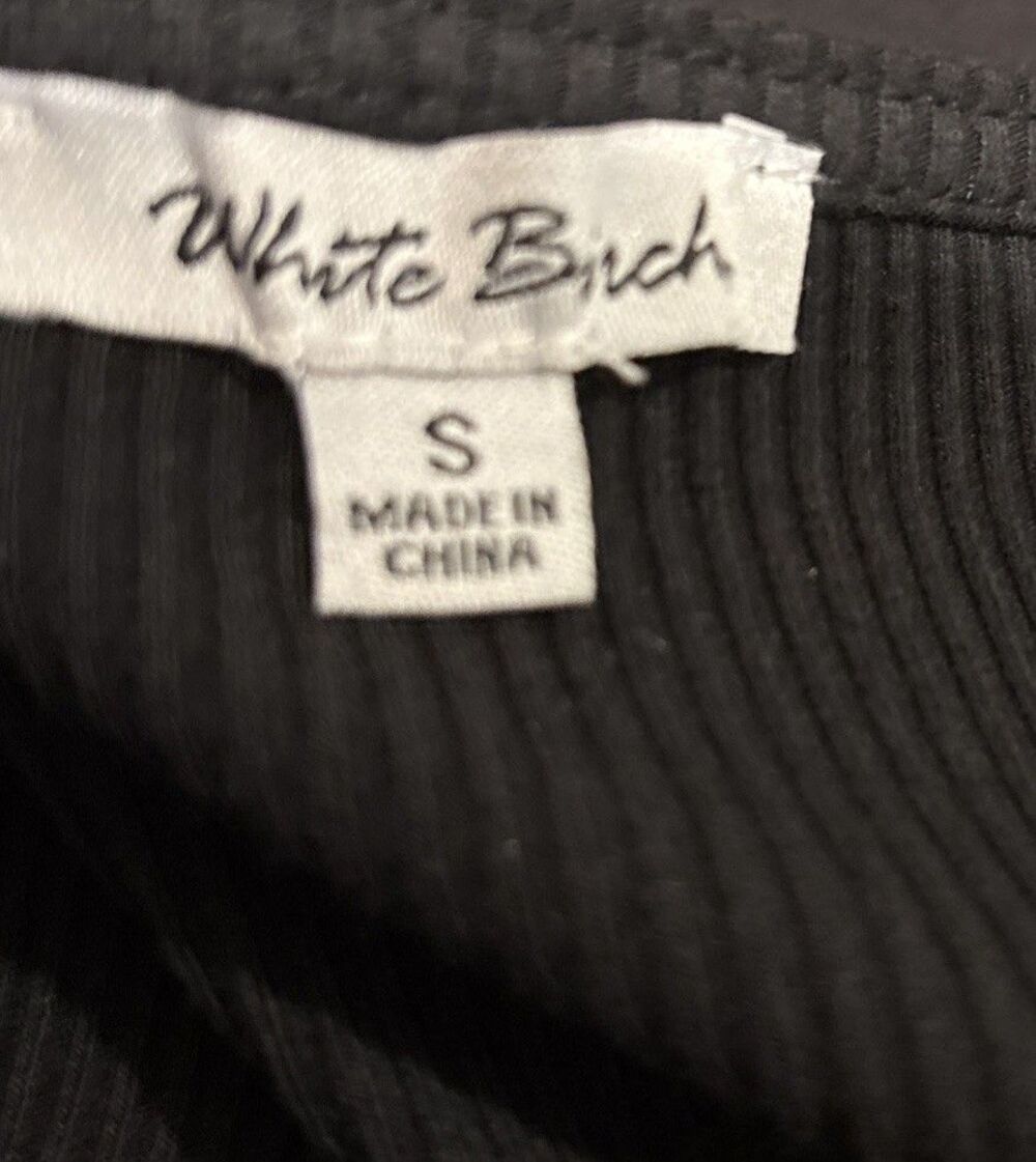 White Birch Ribbed With Pockets Short Sleeve Women’s Dress Small - Picture 5 of 6